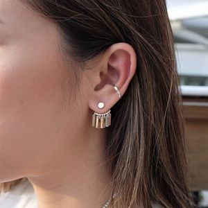 Jenny Bird Raya Ear Jacket Earrings in Two Tone